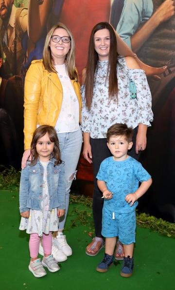 Claudine Perry, Casey O'Callaghan, Ali Greene and Alec O' Callaghan  at the special preview screening of Dora and the Lost City of Gold at the Odeon Cinema in Point Square,Dublin.
Pic Brian McEvoy Photography