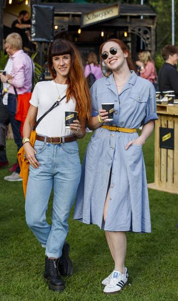 Aoife Martinho and January Russell Winters, at the Schweppes #UltimateMixer Sessions at The Big Grill festival in Herbert Park, Dublin, where guests sipped on expertly crafted cocktails and enjoyed live music mixes from Irish bands and DJs. Picture: Andres Poveda