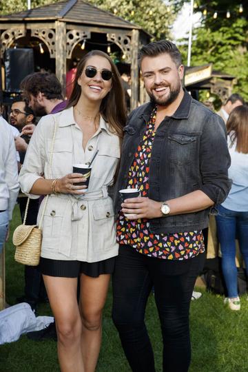 Clémentine MacNeice and James Patrice at the Schweppes #UltimateMixer Sessions at The Big Grill festival in Herbert Park, Dublin, where guests sipped on expertly crafted cocktails and enjoyed live music mixes from Irish bands and DJs. Picture: Andres Poveda