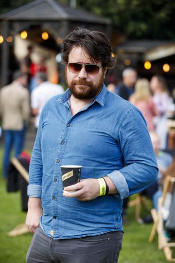 Brian Colhoun at the Schweppes #UltimateMixer Sessions at The Big Grill festival in Herbert Park, Dublin, where guests sipped on expertly crafted cocktails and enjoyed live music mixes from Irish bands and DJs. Picture: Andres Poveda
