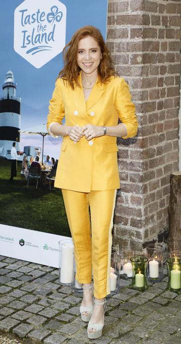 Angela Scanlon at the launch of Taste the Island, a 12 week celebration of Ireland’s seasonal ingredients, adventurous tastes and bold experiences taking place this September, October and November. Photo: Kieran Harnett
