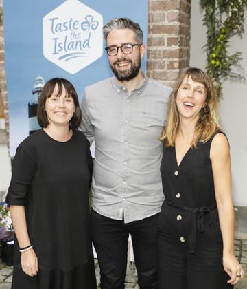 Caoimhe NíDhuibhinn, Niall Watters and Sarah Dee at the launch of Taste the Island, a 12 week celebration of Ireland’s seasonal ingredients, adventurous tastes and bold experiences taking place this September, October and November. Photo: Kieran Harnett
