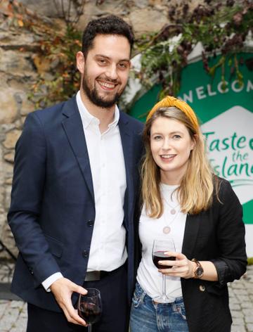Kevin Meighan and Hannah Popham at the launch of Taste the Island, a 12 week celebration of Ireland’s seasonal ingredients, adventurous tastes and bold experiences taking place this September, October and November. Photo: Kieran Harnett
