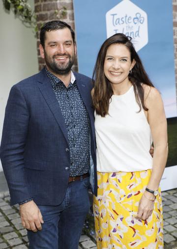 Thomas Maguire and Ruth Noble at the launch of Taste the Island, a 12 week celebration of Ireland’s seasonal ingredients, adventurous tastes and bold experiences taking place this September, October and November. Photo: Kieran Harnett
