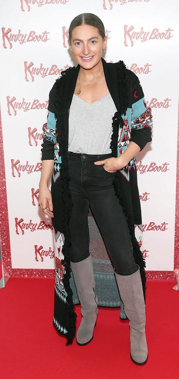 Courtney Smith at the opening of the musical Kinky Boots at the Bord Gais Energy Theatre, Dublin.  Picture: Brian McEvoy
