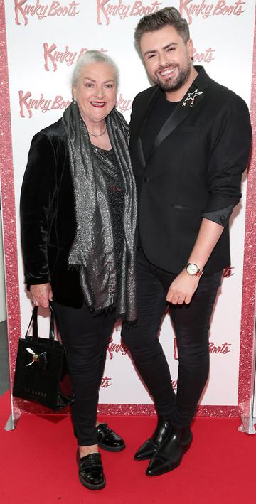 Fron Butler and James Butler at the opening of the musical Kinky Boots at the Bord Gais Energy Theatre, Dublin.  Picture: Brian McEvoy
