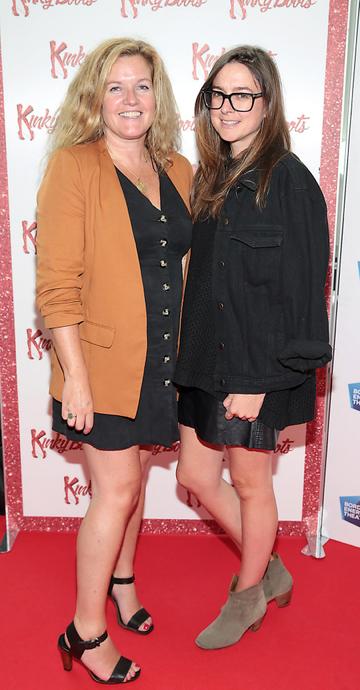 Lynne Hunter and Kellie O Rourke at the opening of the musical Kinky Boots at the Bord Gais Energy Theatre, Dublin.  Picture: Brian McEvoy