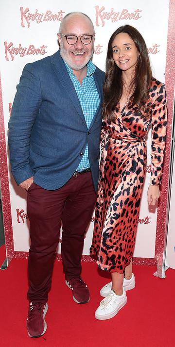 Stephen Faloon and Claire Whelan at the opening of the musical Kinky Boots at the Bord Gais Energy Theatre, Dublin.  Picture: Brian McEvoy