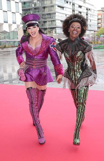 Jason Leigh Winters and Jacob McIntosh at the opening of the musical Kinky Boots at the Bord Gais Energy Theatre, Dublin.  Picture: Brian McEvoy