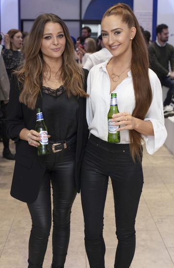 Rebekah Hitchmough & Yve Byrne pictured at the launch of The House of Peroni, which is open at the RHA in Dublin until Sunday, 1st September 2019. This year’s residency sees the RHA transformed into a stylish Peroni inspired experience, filled with food, drink and design. www.thehouseofperoni.com Photo: Anthony Woods.