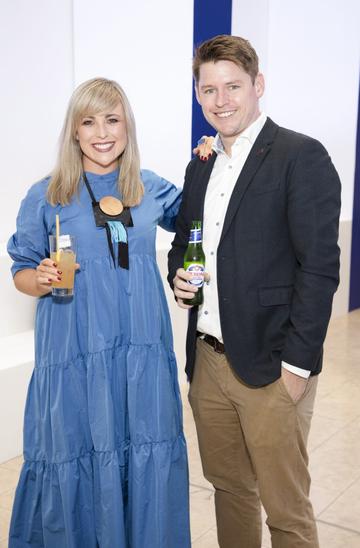Roisin Lafferty & Niall Daly Lennon pictured at the launch of The House of Peroni, which is open at the RHA in Dublin until Sunday, 1st September 2019. This year’s residency sees the RHA transformed into a stylish Peroni inspired experience, filled with food, drink and design. www.thehouseofperoni.com Photo: Anthony Woods.