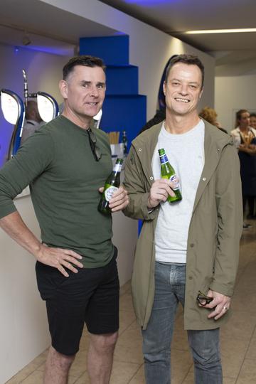 Shane Kinsella & Rory O’Neill pictured at the launch of The House of Peroni, which is open at the RHA in Dublin until Sunday, 1st September 2019. This year’s residency sees the RHA transformed into a stylish Peroni inspired experience, filled with food, drink and design. www.thehouseofperoni.com Photo: Anthony Woods.
