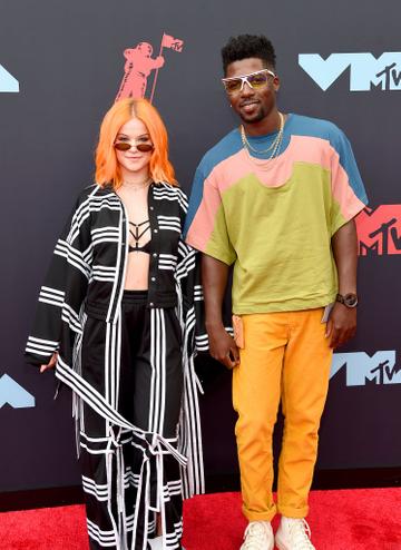 Sara Bivens and Calvit Hodge attends the 2019 MTV Video Music Awards at Prudential Center on August 26, 2019 in Newark, New Jersey. (Photo by Jamie McCarthy/Getty Images for MTV)