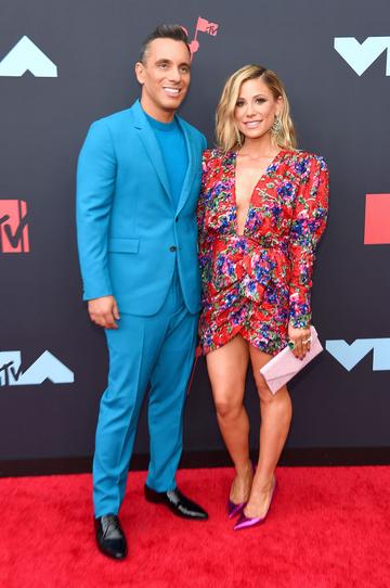 Sebastian Maniscalco and Lana Gomez attend the 2019 MTV Video Music Awards at Prudential Center on August 26, 2019 in Newark, New Jersey. (Photo by Jamie McCarthy/Getty Images for MTV)