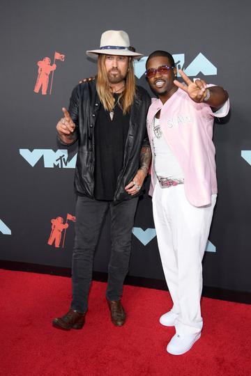 Billy Ray Cyrus (L) and A$AP Ferg attend the 2019 MTV Video Music Awards at Prudential Center on August 26, 2019 in Newark, New Jersey. (Photo by Dimitrios Kambouris/Getty Images)