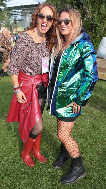 Catherine Tighe and Susannah Coffey at Three’s Charge &amp; Chill at Electric Picnic at Stradbally, Co. Laois. 

Picture: Brian McEvoy
No Repro fee for one use