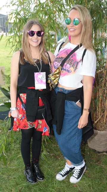 Kayleigh McDonald and Melissa Byrne at Three’s Charge &amp; Chill at Electric Picnic at Stradbally, Co. Laois. 

Picture: Brian McEvoy
No Repro fee for one use