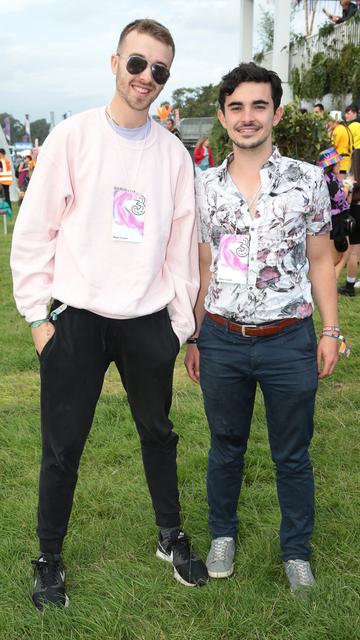 Leon Forristel and Peter McCarthy at Three’s Charge &amp; Chill at Electric Picnic at Stradbally, Co. Laois. 

Picture: Brian McEvoy
No Repro fee for one use