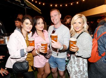 NO REPRO FEE 30/08/2019 Heineken Live Your Music Stage at Electric Picnic 2019. Pictured are (LtoR) Roisin Cummings, Nicola Barron, Neil Byrne and Tamara Matthews at the Heineken Live Your Music Stage at Electric Picnic 2019. This year’s area is an enormous structure on two levels, with a glass roof that will keep festival-goers dry but let them dance beneath the sun and stars! The immersive and interactive lightshow has been reimagined for 2019 which, combined with the state-of-the-art soundsystem, make Live Your Music the most impressive festival stage in the country. Photo: Sasko Lazarov/Phorocall Ireland