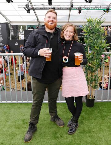 NO REPRO FEE 30/08/2019 Heineken Live Your Music Stage at Electric Picnic 2019. Pictured are (LtoR) Taz kelleher and Marcus O’Laoire at the Heineken Live Your Music Stage at Electric Picnic 2019. This year’s area is an enormous structure on two levels, with a glass roof that will keep festival-goers dry but let them dance beneath the sun and stars! The immersive and interactive lightshow has been reimagined for 2019 which, combined with the state-of-the-art soundsystem, make Live Your Music the most impressive festival stage in the country. Photo: Sasko Lazarov/Phorocall Ireland