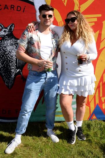 31st August 2019. Mark Oliver and Andrea Horan pictured at Casa Bacardi on day 2 of Electric Picnic.
Photo: Justin Farrelly.