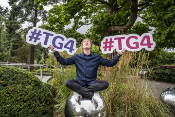 Hector Ó hEochagáin pictured at TG4’s Autumn Schedule Launch in the stunning Fitzgerald Park in Cork. 
Picture Clare Keogh