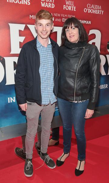 Killian Dowling and Mags O Sullivan at the special preview screening of Extra Ordinary at the Lighthouse Cinema, Dublin. Pic: Brian McEvoy.
