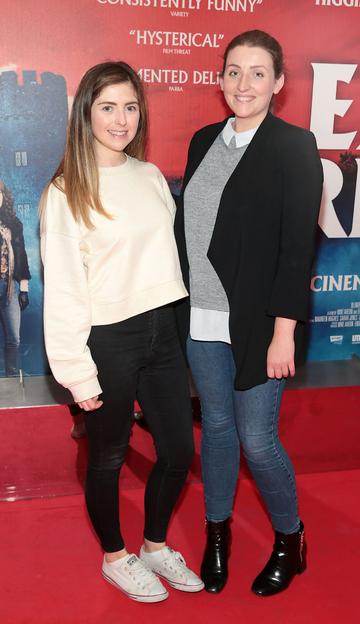 Sinead Brady and Shauna Downey at the special preview screening of Extra Ordinary at the Lighthouse Cinema, Dublin. Pic: Brian McEvoy.
