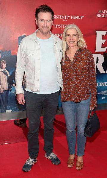 Risteard Cooper and Suzanne McMorrow  at the special preview screening of Extra Ordinary at the Lighthouse Cinema, Dublin. Pic: Brian McEvoy.
