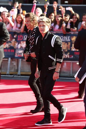 LONDON, ENGLAND - AUGUST 20:  (L-R) One Direction members Harry Styles and Niall Horan attend the World Premiere of 'One Direction: This Is Us' at Empire Leicester Square on August 20, 2013 in London, England.  (Photo by Tim P. Whitby/Getty Images)