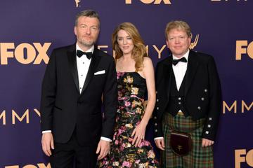 (L-R) Charlie Brooker, Annabel Jones, and Russell McLean attend the 71st Emmy Awards at Microsoft Theater on September 22, 2019 in Los Angeles, California. (Photo by Matt Winkelmeyer/Getty Images)