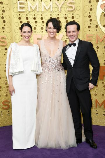  (L-R) Sian Clifford, Phoebe Waller-Bridge, and Andrew Scott attend the 71st Emmy Awards at Microsoft Theater on September 22, 2019 in Los Angeles, California. (Photo by Frazer Harrison/Getty Images)