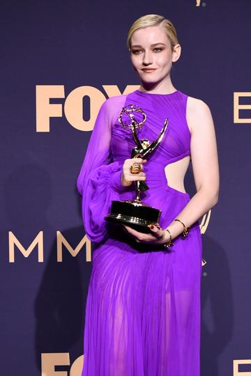 Julia Garner, winner of the Outstanding Supporting Actress in a Drama Series award for 'Ozark,' poses in the press room during the 71st Emmy Awards at Microsoft Theater on September 22, 2019 in Los Angeles, California. (Photo by Frazer Harrison/Getty Images)