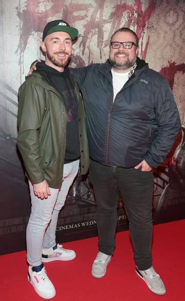 Dean Quigley and Rory Cashin pictured at the special preview screening of Ready or Not at the Lighthouse Cinema, Dublin. Pic: Brian McEvoy
