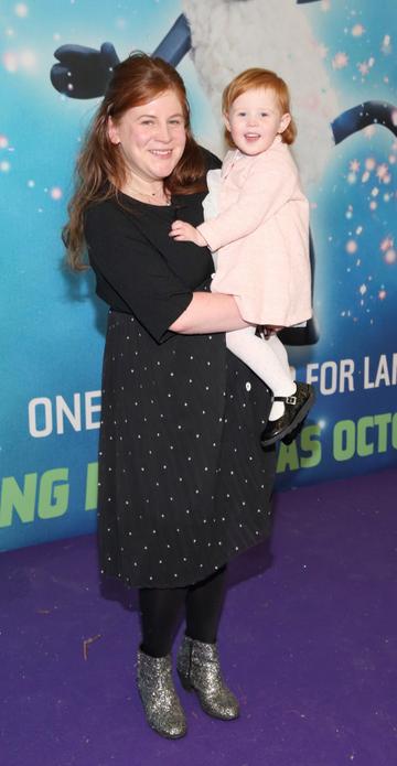 Aisling O'Brien and Eloise Ridgeway at the special preview screening of Shaun the Sheep at the Odeon Cinema In Point Square, Dublin.

Pic: Brian McEvoy Photography
