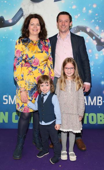 Suzanne Winston, Garret Winston, Turlach Winston and Clodagh Winston at the special preview screening of Shaun the Sheep at the Odeon Cinema In Point Square, Dublin.

Pic: Brian McEvoy Photography
