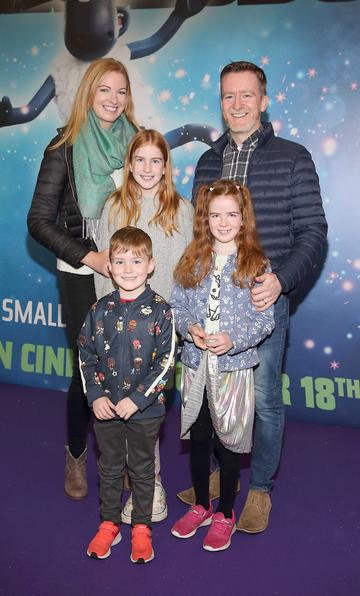 Yvonne O'Shea, Stephen O'Shea, Darcy O'Shea, Judy O'Shea and Milo O'Shea at the special preview screening of Shaun the Sheep at the Odeon Cinema In Point Square, Dublin.

Pic: Brian McEvoy Photography
