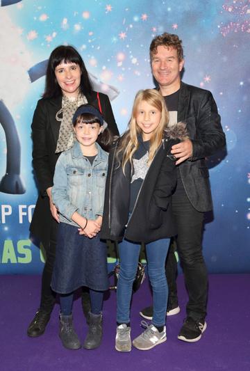 Fiona Breslin, Harry McGee, Lucy McGuire and Sadhbh McGee at the special preview screening of Shaun the Sheep at the Odeon Cinema In Point Square, Dublin.

Pic: Brian McEvoy Photography
