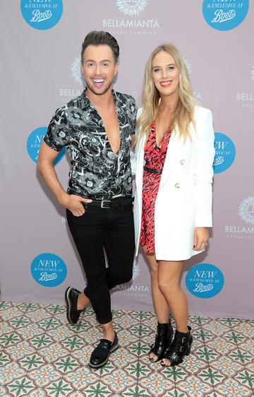 Mark Rogers anf Katharine Taylor at the Bellamianta Tan Glow Gorgeous Gift Set launch with Boots at House, Dublin. 

Pic: Brian McEvoy.
