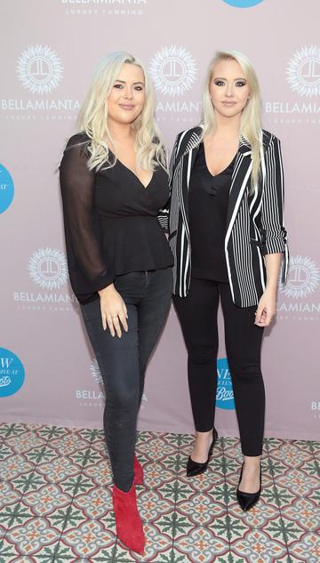 Ali Ryan and Kendra Becker at the Bellamianta Tan Glow Gorgeous Gift Set launch with Boots at House, Dublin. 

Pic: Brian McEvoy.
