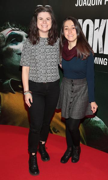 Nadine West and Tahlyta da Marte at the Irish Premiere screening of Joker at Cineworld, Dublin.
Pic: Brian McEvoy.