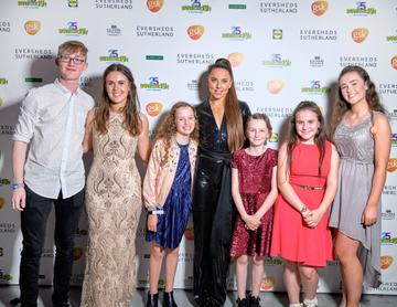 The Barretstown campers with Melanie C at the Barretstown 25th Anniversary Gala Ball at the RDS, Ballsbridge, Dublin.

Pictures: Cathal Mac an Bheatha