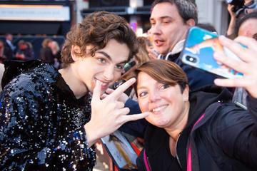 Timothee Chalamet at The King UK Premiere during the 63rd BFI London Film Festival at Odeon Luxe Leicester Square on 3rd October 2019.

Photos: Netflix