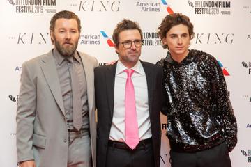 Joel Edgerton, David Michod and Timothee Chalamet at The King UK Premiere during the 63rd BFI London Film Festival at Odeon Luxe Leicester Square on 3rd October 2019.

Photos: Netflix