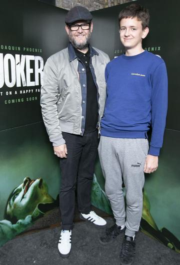 Brian OMalley and Jack O' Malley at the special 70mm screening of Todd Phillips Joker at the IFI Dublin.
Pic: Brian McEvoy Photography