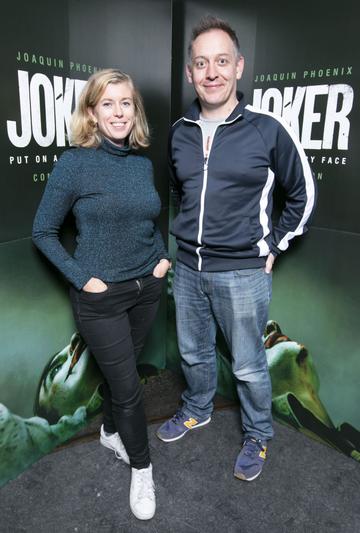 Lesley Conroy and Stewart Roche at the special 70mm screening of Todd Phillips Joker at the IFI Dublin.
Pic: Brian McEvoy Photography