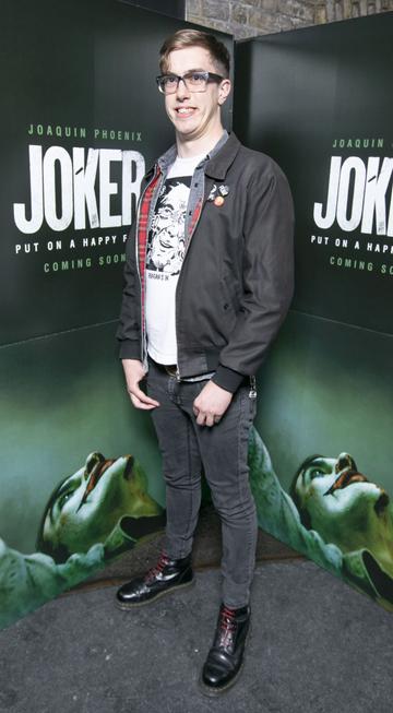 Greg Burrowes at the special 70mm screening of Todd Phillips Joker at the IFI Dublin.
Pic: Brian McEvoy Photography