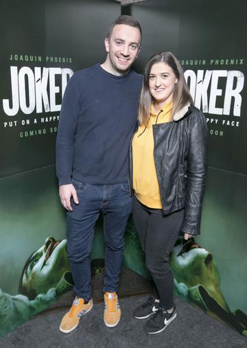 Thomas Davidson and Stephanie Davidson at the special 70mm screening of Todd Phillips Joker at the IFI Dublin.
Pic: Brian McEvoy Photography
