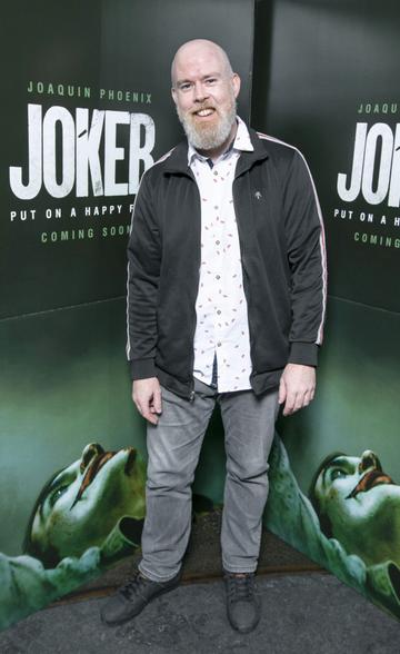 Edwin Sammon at the special 70mm screening of Todd Phillips Joker at the IFI Dublin.
Pic: Brian McEvoy Photography
