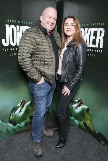 Eoin McConnon and  Ricarda McConnon at the special 70mm screening of Todd Phillips Joker at the IFI Dublin.
Pic: Brian McEvoy Photography